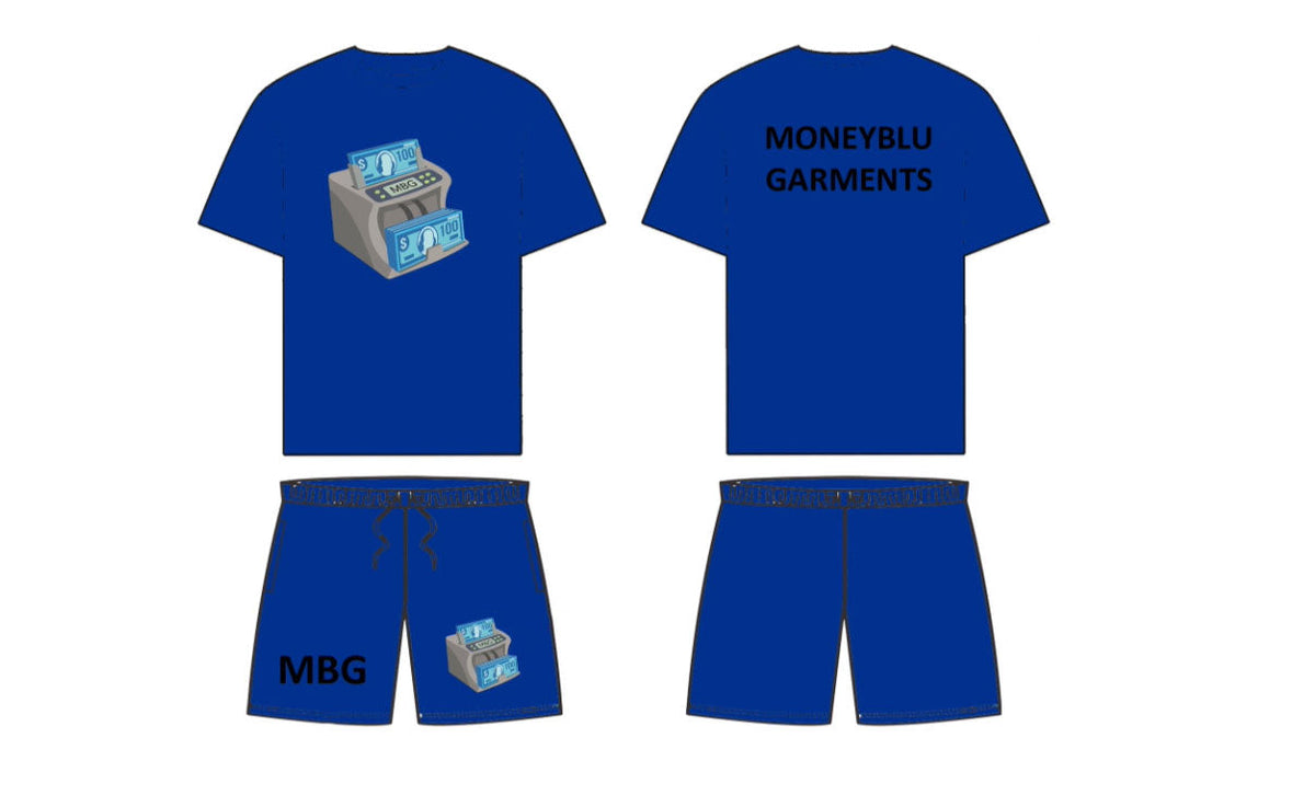 MBG Dark Blue Fall short set